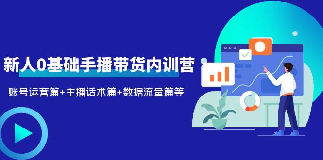 新人0基础手播带货内训营:账号运营篇+主播话术篇+数据流量篇等