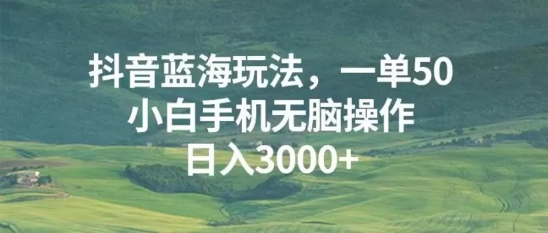 抖音蓝海玩法,一单50,小白手机无脑操作,日入3000+-颜夕资源网-第17张图片 抖音蓝海玩法,一单50,小白手机无脑操作,日入3000+-颜夕资源网-第17张图片
