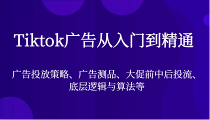 Tiktok广告从入门到精通,广告投放策略、广告测品、大促前中后投流、底层逻辑与算法等-颜夕资源网-第17张图片 Tiktok广告从入门到精通,广告投放策略、广告测品、大促前中后投流、底层逻辑与算法等-颜夕资源网-第17张图片