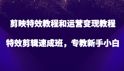 剪映特效教程和运营变现教程,特效剪辑速成班,专教新手小白-颜夕资源网-第17张图片 剪映特效教程和运营变现教程,特效剪辑速成班,专教新手小白-颜夕资源网-第17张图片
