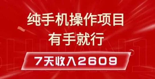 纯手机操作的小项目,有手就能做,7天收入2609+实操教程-颜夕资源网-第17张图片 纯手机操作的小项目,有手就能做,7天收入2609+实操教程-颜夕资源网-第17张图片