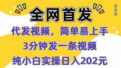 代发视频,简单易上手 3分钟发一条视频 纯小白实操日入202元-颜夕资源网-第17张图片 代发视频,简单易上手 3分钟发一条视频 纯小白实操日入202元-颜夕资源网-第17张图片