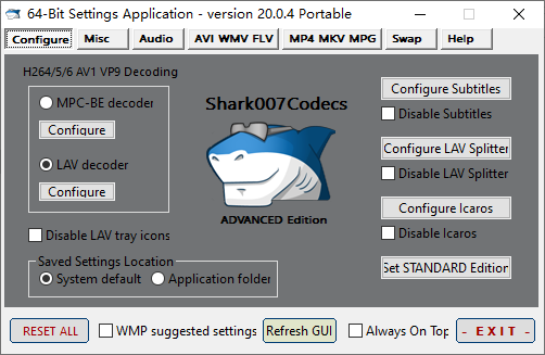 Shark007 Codecs 多媒体编解码器套件 v20.0.5 绿色版-颜夕资源网-第17张图片 Shark007 Codecs 多媒体编解码器套件 v20.0.5 绿色版-颜夕资源网-第17张图片