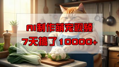 靠AI制做萌宠视频,7天做了1万 ,使用方便成本低,有手机就可以了-颜夕资源网-第17张图片 靠AI制做萌宠视频,7天做了1万 ,使用方便成本低,有手机就可以了-颜夕资源网-第17张图片