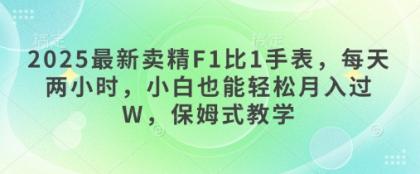 2025最新卖精F1比1手表,每天两小时,小白也能轻松月入过W,保姆式教学-颜夕资源网-第17张图片 2025最新卖精F1比1手表,每天两小时,小白也能轻松月入过W,保姆式教学-颜夕资源网-第17张图片