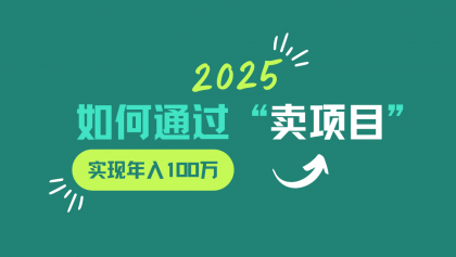 2025年如何通过“卖项目”实现年入100w-颜夕资源网-第17张图片 2025年如何通过“卖项目”实现年入100w-颜夕资源网-第17张图片