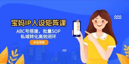 宝妈IP人设矩阵课:ABC号搭建,批量SOP,私域转化高效闭环-颜夕资源网-第17张图片 宝妈IP人设矩阵课:ABC号搭建,批量SOP,私域转化高效闭环-颜夕资源网-第17张图片