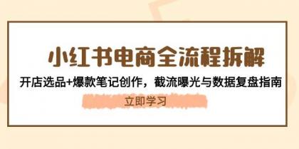 小红书电商全流程拆解:开店选品+爆款笔记创作,截流曝光与数据复盘指南-颜夕资源网-第17张图片 小红书电商全流程拆解:开店选品+爆款笔记创作,截流曝光与数据复盘指南-颜夕资源网-第17张图片