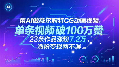 用AI做薇尔莉特CG动画视频,单条视频破100万赞,23条作品涨粉7.2万,涨粉变现两不误-颜夕资源网-第17张图片 用AI做薇尔莉特CG动画视频,单条视频破100万赞,23条作品涨粉7.2万,涨粉变现两不误-颜夕资源网-第17张图片