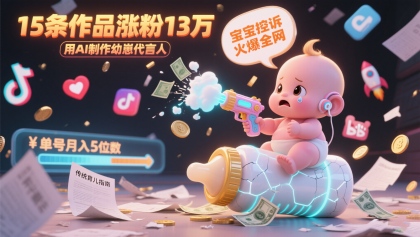 用AI制作幼崽代言人,宝宝的控诉火爆全网,15条作品涨粉13万,单号月入5位数实操教程-颜夕资源网-第17张图片 用AI制作幼崽代言人,宝宝的控诉火爆全网,15条作品涨粉13万,单号月入5位数实操教程-颜夕资源网-第17张图片