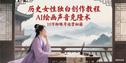 历史女性独白创作教程,AI绘画声音克隆术,10万粉账号运营秘籍-颜夕资源网-第17张图片 历史女性独白创作教程,AI绘画声音克隆术,10万粉账号运营秘籍-颜夕资源网-第17张图片