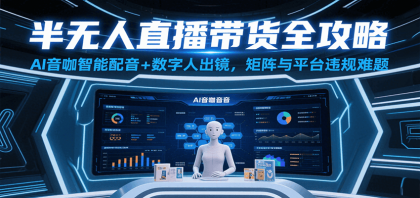 半无人直播带货全攻略:AI音咖智能配音+数字人出镜,解决账号矩阵与平台违规难题-颜夕资源网-第17张图片 半无人直播带货全攻略:AI音咖智能配音+数字人出镜,解决账号矩阵与平台违规难题-颜夕资源网-第17张图片