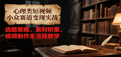 心理类短视频小众赛道变现实战,选题策略、素材积累、视频制作全流程教学-颜夕资源网-第17张图片 心理类短视频小众赛道变现实战,选题策略、素材积累、视频制作全流程教学-颜夕资源网-第17张图片
