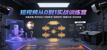 短视频从0到1实战训练营:设备准备/账号定位/对标账号/视频创作/数据分析/投流变现-颜夕资源网-第17张图片 短视频从0到1实战训练营:设备准备/账号定位/对标账号/视频创作/数据分析/投流变现-颜夕资源网-第17张图片