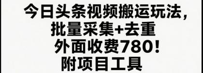 今日头条视频搬运玩法,软件一键去重,轻松日入500+附项目工具-颜夕资源网-第17张图片 今日头条视频搬运玩法,软件一键去重,轻松日入500+附项目工具-颜夕资源网-第17张图片