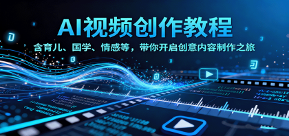 AI视频创富课,含育儿、国学、情感等赛道,带你开启创意内容制作之旅-颜夕资源网-第17张图片 AI视频创富课,含育儿、国学、情感等赛道,带你开启创意内容制作之旅-颜夕资源网-第17张图片