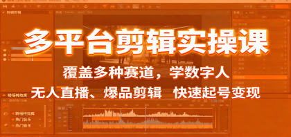 多平台剪辑实操课:覆盖多种赛道,学数字人、无人直播、爆品剪辑,快速起号变现-颜夕资源网-第17张图片 多平台剪辑实操课:覆盖多种赛道,学数字人、无人直播、爆品剪辑,快速起号变现-颜夕资源网-第17张图片