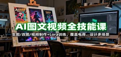 AI图文视频全技能课：生图/改图/视频制作+Lora训练，覆盖电商 、设计多场景-颜夕资源网-第17张图片