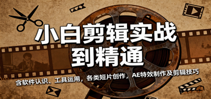 小白剪辑实战到精通，含软件认识、工具运用，各类短片创作，AE特效制作及剪辑技巧-颜夕资源网-第17张图片