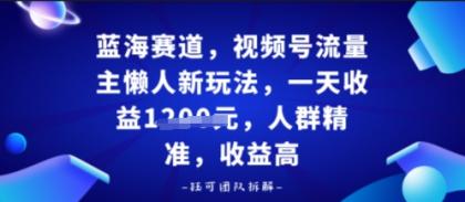 视频号流量主懒人新玩法，一天收益多张，人群精准，收益高-颜夕资源网-第17张图片