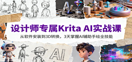 设计师专属Krita AI实战课:从软件安装到3D转换,3天掌握AI辅助手绘全技能-颜夕资源网-第17张图片 设计师专属Krita AI实战课:从软件安装到3D转换,3天掌握AI辅助手绘全技能-颜夕资源网-第17张图片