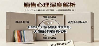 销售心理深度解析:针对37个人性弱点设计成交策略,大幅提升销售转化率!-颜夕资源网-第17张图片 销售心理深度解析:针对37个人性弱点设计成交策略,大幅提升销售转化率!-颜夕资源网-第17张图片