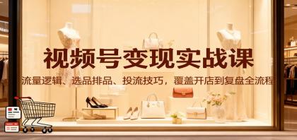 视频号变现实战课:流量逻辑、选品排品、投流技巧,覆盖开店到复盘全流程-颜夕资源网-第17张图片 视频号变现实战课:流量逻辑、选品排品、投流技巧,覆盖开店到复盘全流程-颜夕资源网-第17张图片