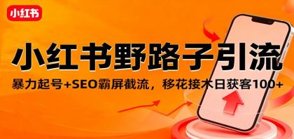小红书野路子引流,暴力起号+SEO霸屏截流,移花接木日获客100+-颜夕资源网-第17张图片 小红书野路子引流,暴力起号+SEO霸屏截流,移花接木日获客100+-颜夕资源网-第17张图片
