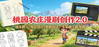 桃园农庄漫剧创作2.0:剧本撰写+角色设计+剪辑功法,零基础学做漫剧-颜夕资源网-第17张图片 桃园农庄漫剧创作2.0:剧本撰写+角色设计+剪辑功法,零基础学做漫剧-颜夕资源网-第17张图片