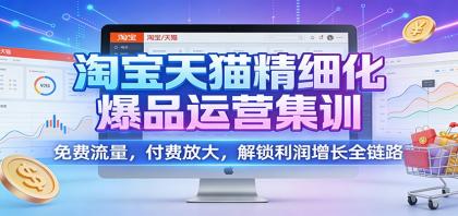淘宝天猫精细化爆品运营集训：免费流量，付费放大，解锁利润增长全链路-颜夕资源网-第17张图片