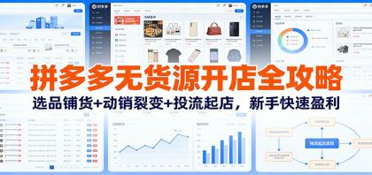 拼多多无货源开店全攻略:选品铺货+动销裂变+投流起店,新手快速盈利-颜夕资源网-第17张图片 拼多多无货源开店全攻略:选品铺货+动销裂变+投流起店,新手快速盈利-颜夕资源网-第17张图片