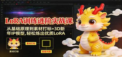 LoRA训练进阶实战课:从基础原理到素材打标+3D新年IP模型,轻松炼出优质LoRA-颜夕资源网-第17张图片 LoRA训练进阶实战课:从基础原理到素材打标+3D新年IP模型,轻松炼出优质LoRA-颜夕资源网-第17张图片