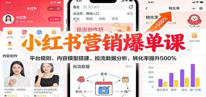 小红书营销爆单课：平台规则、内容模型搭建、投流数据分析，转化率提升500%-颜夕资源网-第17张图片