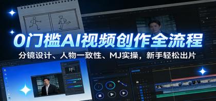 0门槛AI视频创作全流程：分镜设计、人物一致性、MJ实操，新手轻松出片-颜夕资源网-第17张图片