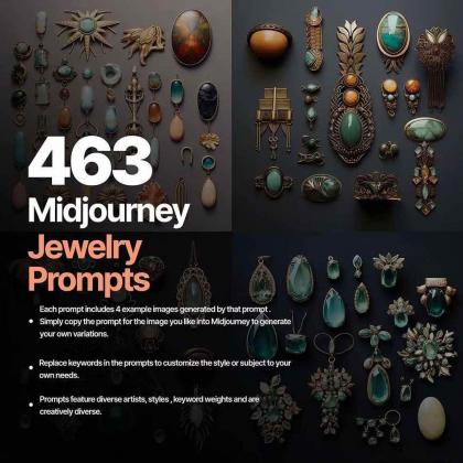 463个Midjourney珠宝摄影提示词:覆盖全品类珠宝,AI设计秒出专业效果-颜夕资源网-第18张图片 463个Midjourney珠宝摄影提示词:覆盖全品类珠宝,AI设计秒出专业效果-颜夕资源网-第18张图片