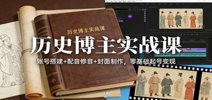 历史博主实战课：账号搭建+配音修音+封面制作，零基础起号变现-颜夕资源网-第17张图片