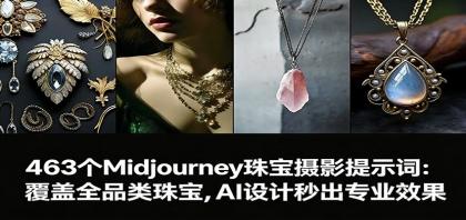 463个Midjourney珠宝摄影提示词:覆盖全品类珠宝,AI设计秒出专业效果-颜夕资源网-第17张图片 463个Midjourney珠宝摄影提示词:覆盖全品类珠宝,AI设计秒出专业效果-颜夕资源网-第17张图片
