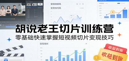 胡说老王切片训练营,零基础快速掌握短视频切片变现技巧-颜夕资源网-第17张图片 胡说老王切片训练营,零基础快速掌握短视频切片变现技巧-颜夕资源网-第17张图片
