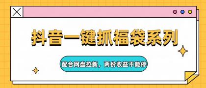 抖音一键抓福袋系列,配合网盘拉新,两份收益不能停-颜夕资源网-第17张图片 抖音一键抓福袋系列,配合网盘拉新,两份收益不能停-颜夕资源网-第17张图片