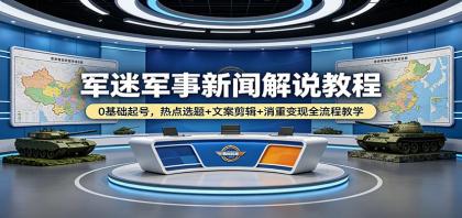 军迷军事新闻解说教程:0基础起号,热点选题+文案剪辑+消重变现全流程教学-颜夕资源网-第17张图片 军迷军事新闻解说教程:0基础起号,热点选题+文案剪辑+消重变现全流程教学-颜夕资源网-第17张图片