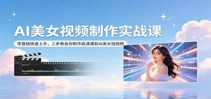 AI美女视频制作实战课:零基础快速上手,三步教会你制作高清爆款AI美女短视频-颜夕资源网-第17张图片 AI美女视频制作实战课:零基础快速上手,三步教会你制作高清爆款AI美女短视频-颜夕资源网-第17张图片