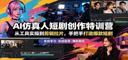 AI仿真人短剧创作特训营:从工具实操到剪辑拉片,手把手打造爆款短剧-颜夕资源网-第17张图片 AI仿真人短剧创作特训营:从工具实操到剪辑拉片,手把手打造爆款短剧-颜夕资源网-第17张图片