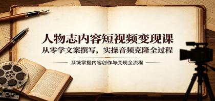 人物志内容短视频变现课:从零学文案撰写,实操音频克隆全过程-颜夕资源网-第17张图片 人物志内容短视频变现课:从零学文案撰写,实操音频克隆全过程-颜夕资源网-第17张图片