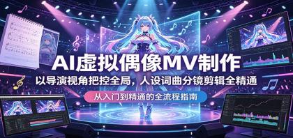 AI虚拟偶像MV制作:以导演视角把控全局,人设词曲分镜剪辑全精通-颜夕资源网-第17张图片 AI虚拟偶像MV制作:以导演视角把控全局,人设词曲分镜剪辑全精通-颜夕资源网-第17张图片