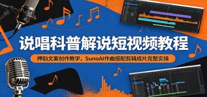 说唱科普解说短视频教程:押韵文案创作教学,SunoAI作曲搭配剪辑成片完整实操-颜夕资源网-第17张图片 说唱科普解说短视频教程:押韵文案创作教学,SunoAI作曲搭配剪辑成片完整实操-颜夕资源网-第17张图片