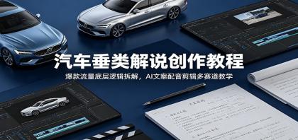 汽车垂类解说创作教程:爆款流量底层逻辑拆解,AI文案配音剪辑多赛道教学-颜夕资源网-第17张图片 汽车垂类解说创作教程:爆款流量底层逻辑拆解,AI文案配音剪辑多赛道教学-颜夕资源网-第17张图片