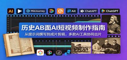 历史AB面AI短视频制作指南:从提示词撰写到成片剪辑,多款AI工具协同出片-颜夕资源网-第17张图片 历史AB面AI短视频制作指南:从提示词撰写到成片剪辑,多款AI工具协同出片-颜夕资源网-第17张图片