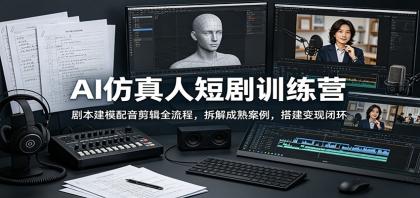 AI仿真人短剧训练营:剧本建模配音剪辑全流程,拆解成熟案例,搭建变现闭环-颜夕资源网-第17张图片 AI仿真人短剧训练营:剧本建模配音剪辑全流程,拆解成熟案例,搭建变现闭环-颜夕资源网-第17张图片