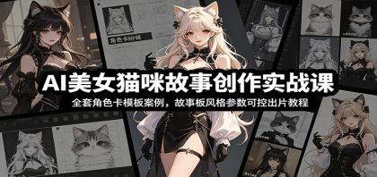 AI美女猫咪故事创作实战课:全套角色卡模板案例,故事板风格参数可控出片教程-颜夕资源网-第17张图片 AI美女猫咪故事创作实战课:全套角色卡模板案例,故事板风格参数可控出片教程-颜夕资源网-第17张图片