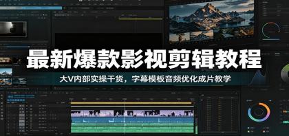 最新爆款影视剪辑教程:大V内部实操干货,字幕模板音频优化成片教学-颜夕资源网-第17张图片 最新爆款影视剪辑教程:大V内部实操干货,字幕模板音频优化成片教学-颜夕资源网-第17张图片